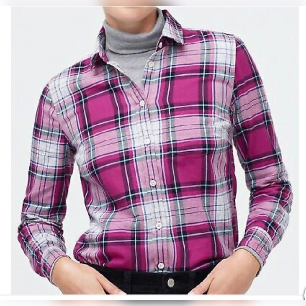 J Crew plaid flannel shirt - Picture 3 of 8